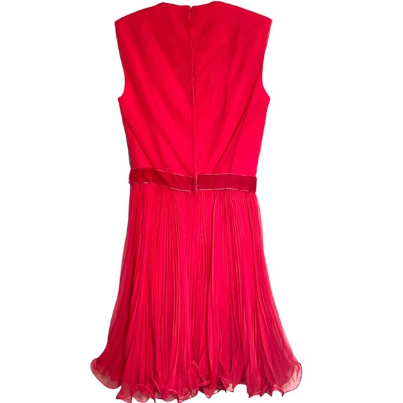Vtg 1960’s Miss Elliette California Pink Pleated Chiffon Dress - Picture 2 of 6